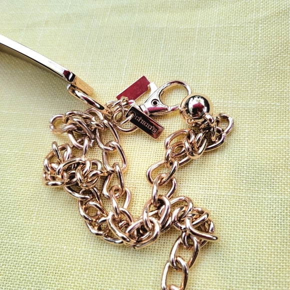 Chico's Gold Tone Metallic Chain Link Statement Waist Belt - Picture 4 of 4